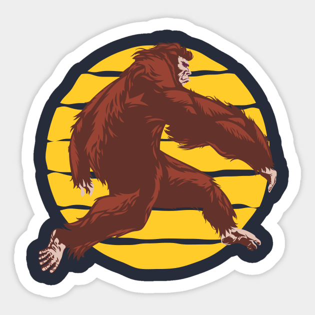 Sassquatch - Badass With An Attitude To Match - Big foot Sticker by Crazy Collective